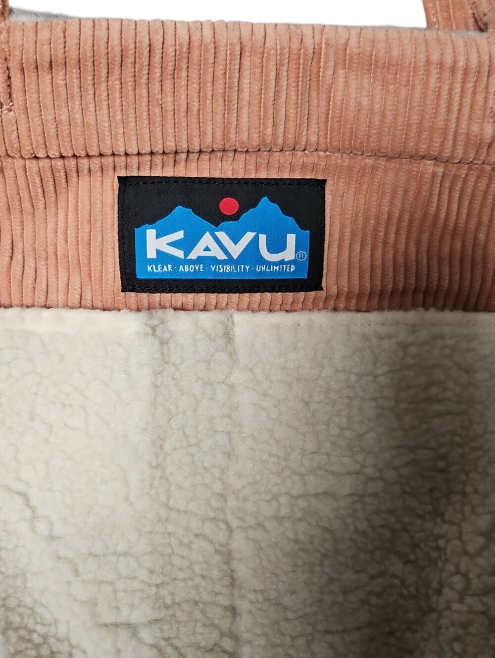 KAVU Tote It All Bag in Blush Cloud | NWT | Sherpa & Corduroy Tote - Picture 3 of 5